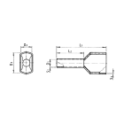 CABUR - Terminali 2x6,00 Puntalini doppi isolati 2x6,0mm2 giallo.
