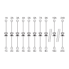 CABUR - CDM08CS 8 DIODI SINGOLI PASSANTI XCDM08CS