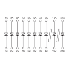 CABUR - Modulo con 8 diodi singoli passanti.