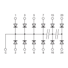 CABUR - Modulo con 16 diodi con catodo comune.