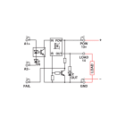 CABUR - Rele optoisolato 5-24Vdc/24Vdc 10A a molla non estraibile.