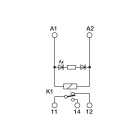 CABUR - Modulo rele elettromeccanico 230V SPDT 12A a vite, estraibile.