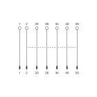 CABUR - CPC26M Modulo Flat 26 Poli Slim Interfaccia IDC 26 Poli Maschio Slim.