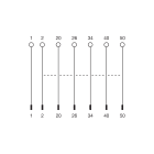 CABUR - CPC60M Modulo Flat 60 Poli Slim Interfaccia IDC 60 Poli Maschio Slim. XCPC60M