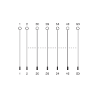 CABUR - CPC60M Modulo Flat 60 Poli Slim Interfaccia IDC 60 Poli Maschio Slim. XCPC60M