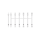 CABUR - Modulo interfaccia D-sub 37 poli maschio slim. XCPD37M