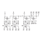 CABUR - Modulo 4 rele elettromeccanico 24V SPDT 8A non estraibile