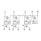 CABUR - Modulo 8 rele elettromeccanico 24V SPST(NA) 8A estraibile. XCRE81