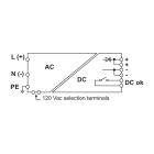 CABUR - Alimentatore monofase ingresso 120-230Vac / uscita 24Vdc 10A con ORING.