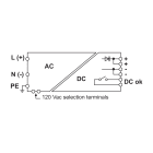 CABUR - Alimentatore monofase 120-230Vac / uscita 24Vdc 20A.