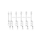 CABUR - ISD15FM MODULO SUB-D 15 P. FEMM+MASCH.