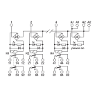 CABUR - Modulo 4 rele elettromeccanico 24V AC/DC DPDT 10A a vite, estraibile 2SC 8A.