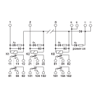 CABUR - Modulo 8 rele elettromeccanico 24Vdc DPDT 10A a vite, estraibile