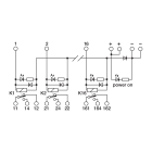 CABUR - 16 modulo rele elettromeccanico 24Vdc SPDT 16A a vite, estraibile 12A SC.