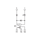 CABUR - Modulo rele elettromeccanico 24Vdc SPDT 16A a vite, non estraibile SC16A RF1024D.