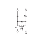 CABUR - Modulo rele elettromeccanico 24Vdc SPST(NA) 5A a vite, non estraibile 8A.