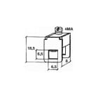 CABUR - Morsetto connessione sezione 6x6mm2 0.5-16mm2 per barra equipotenziale Z121123.