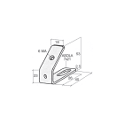 CABUR - ACI121228 Staffa inclinata 18x40xH53mm per fissaggio profilati.