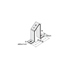 CABUR - Staffa inclinata 20x80xH78mm per fissaggio profilati.