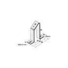 CABUR - Staffa inclinata 20x80mm per fissaggio profilati H88 ACI121319.