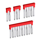 CABUR - Ponte a pettine EFB, 5 poli, rosso per morsetti push-in sezione 1.5mm2.