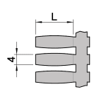 CABUR - Tessera flessibile per tubetto 15x4mm, PVC, gialla, SmartRoll-Plus. NUT15RYC