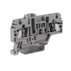 CABUR - Morsetto a molla 4mm2 con LED 24 V, portafusibile 6.3x32mm, 1-piano, cartuccia grigia. HF324GR