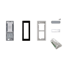 BPT - Kit base impianto citofonico espandibile fino a 98 derivati interni composto da posto esterno Thangram DC/01 ME, alimentatore A/01, audio 230V.
