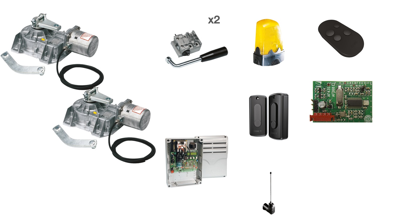 CAME - Cancelli a 2 ante battenti max 3,5m per anta Peso 400 kg KIT INTERRATO FROG 3,5M 230V 2 MOT