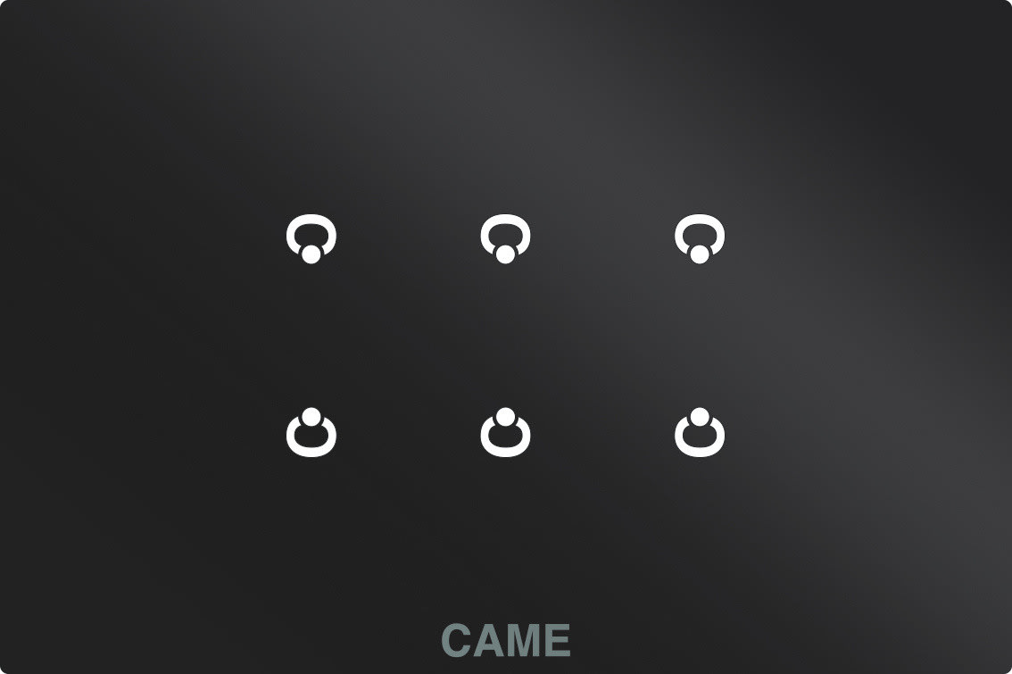 BPT - OH/6ITC BK MOD.6 ING.SU PLACCA NERA