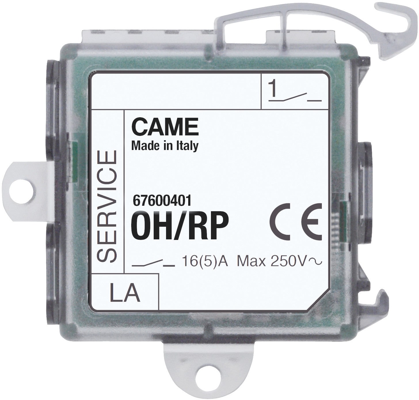BPT - Modulo con 1 relè NO per carichi elettrici, installabile su guida DIN o da incasso su fondo scatola. OH/RP-MODULO 1 RELE POTENZA. 67600401