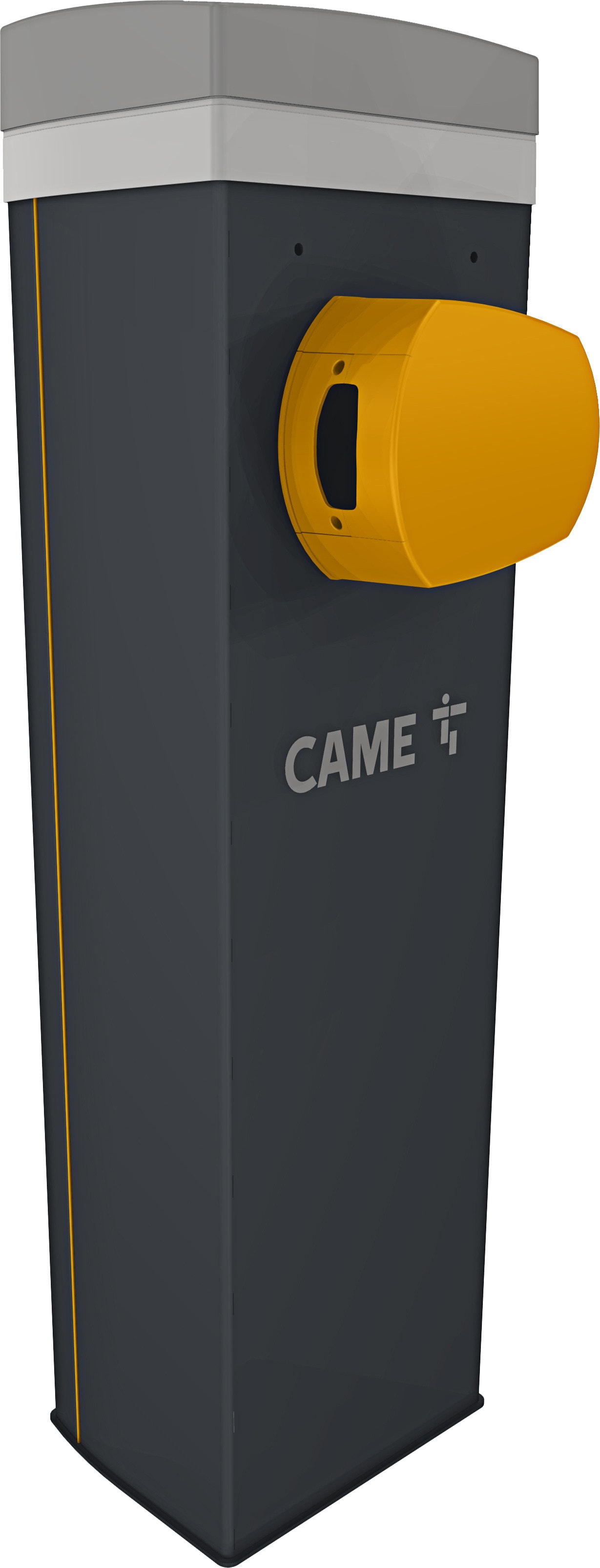 CAME - Barriera automatica GPX40MGS con motoriduttore brushless irreversibile, armadio in acciaio zincato e verniciato, alimentazione 100-240V.