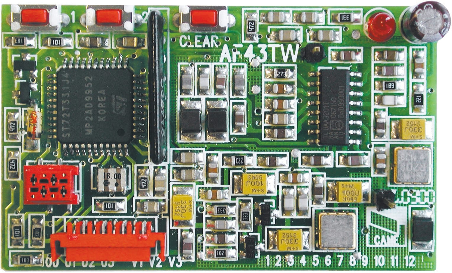 CAME - Scheda di controllo per radiofrequenza a 433,92 MHz.