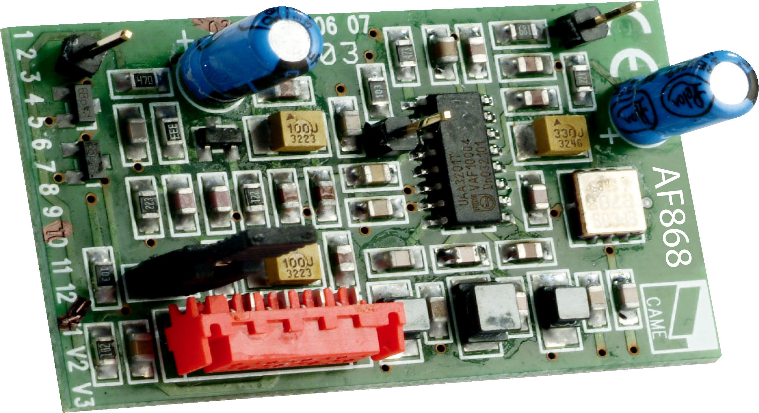 CAME - Scheda di controllo per radiofrequenza a 868,35 MHz.