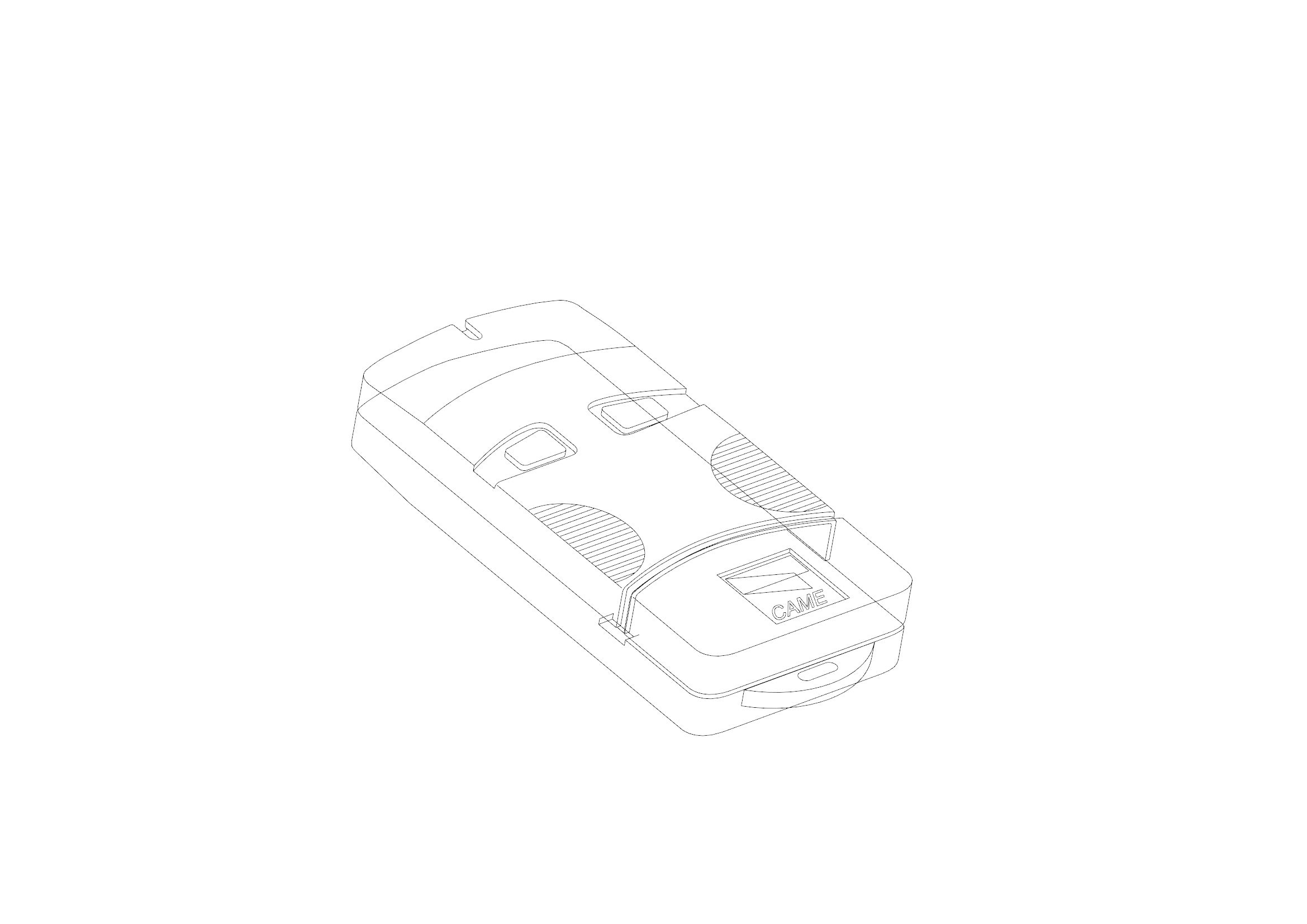 CAME - Guscio per trasmettitore TOP-432M - Protezione e stile per il tuo telecomando.
