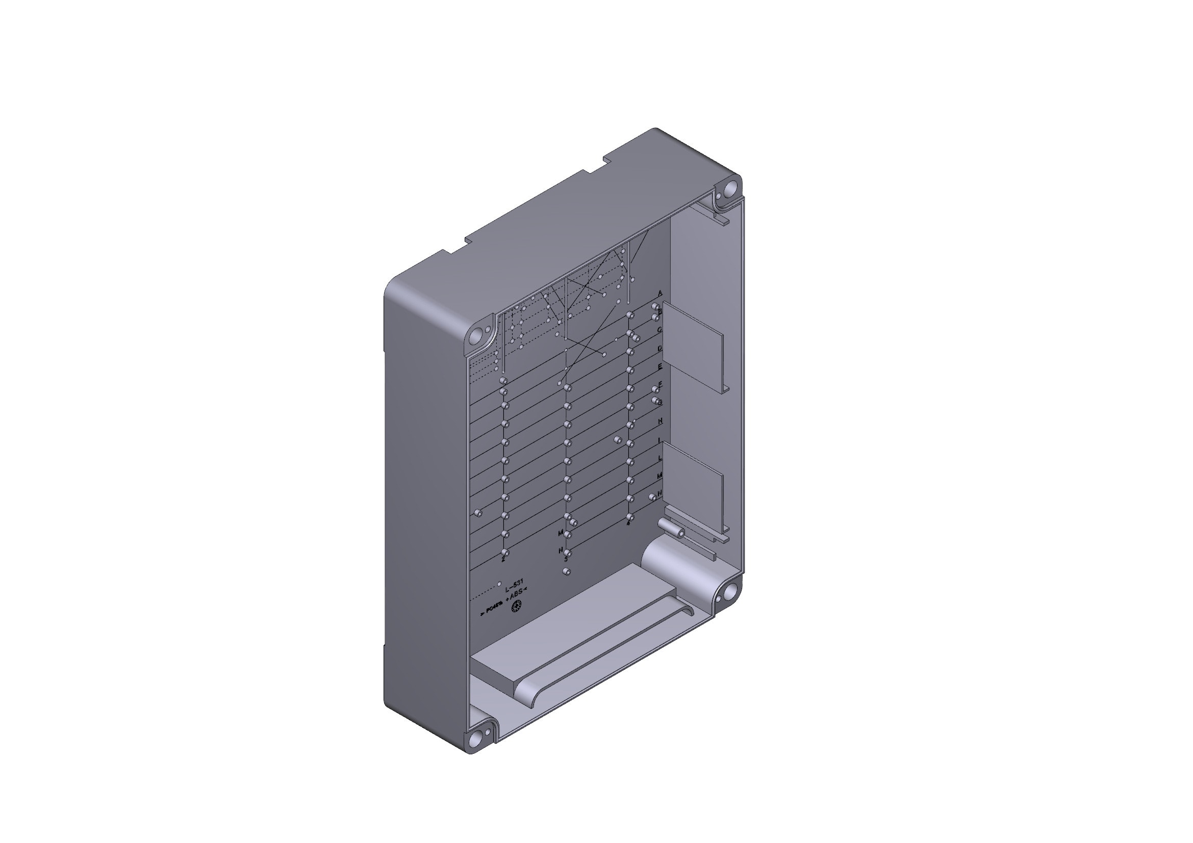 CAME - Base quadro comando 240x320mm.