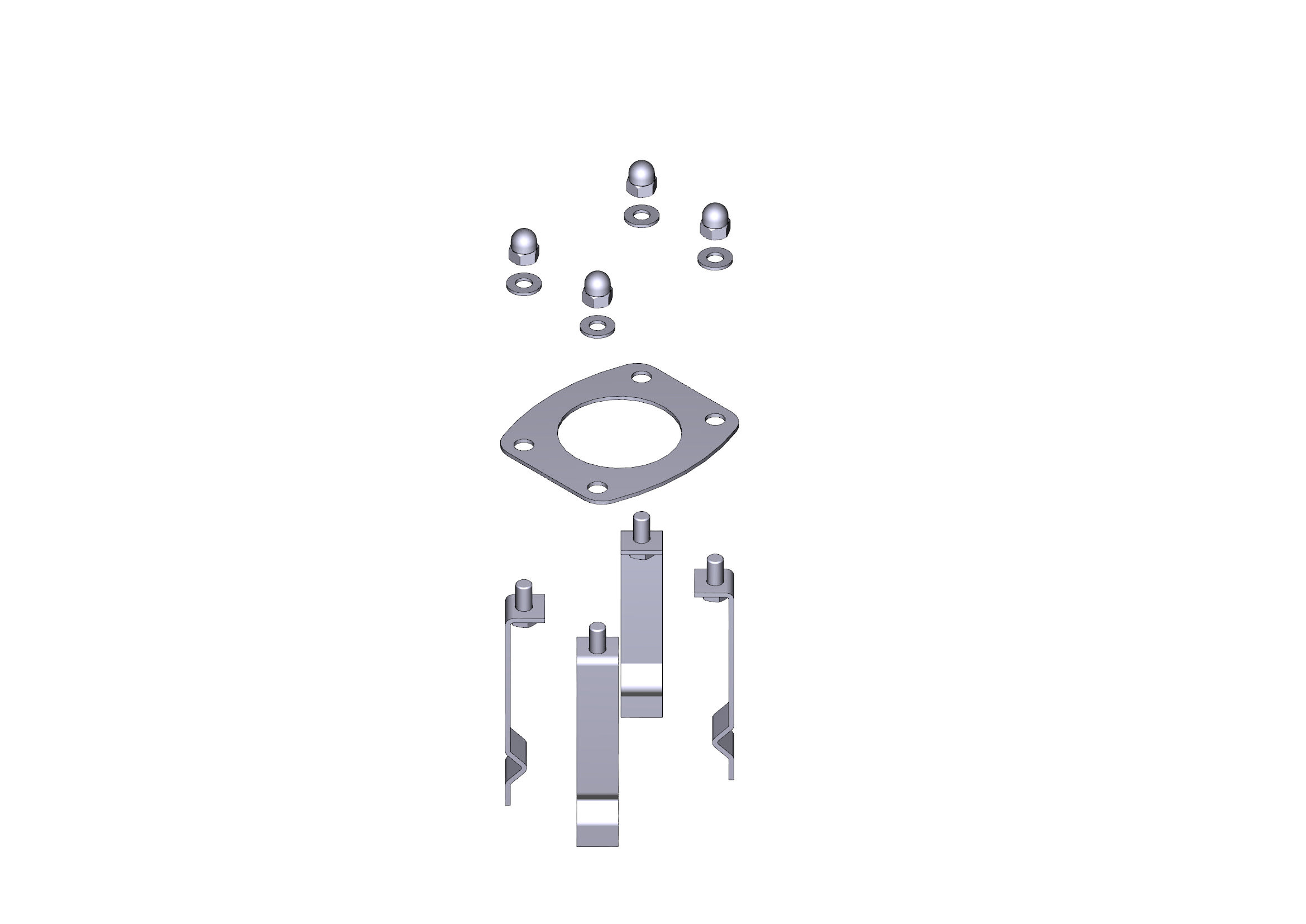 CAME - Base ancoraggio colonnina 52x38mm.