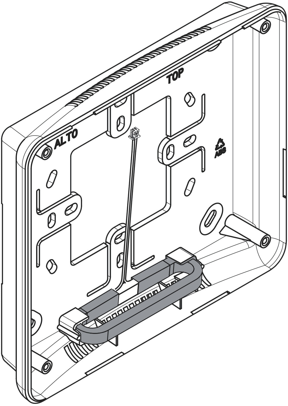 BPT - Opalekp supporto da parete bianco opale con base fissa. 62800390