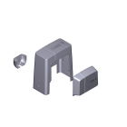 CAME - Gruppo plastiche BK light grey RAL 7040.