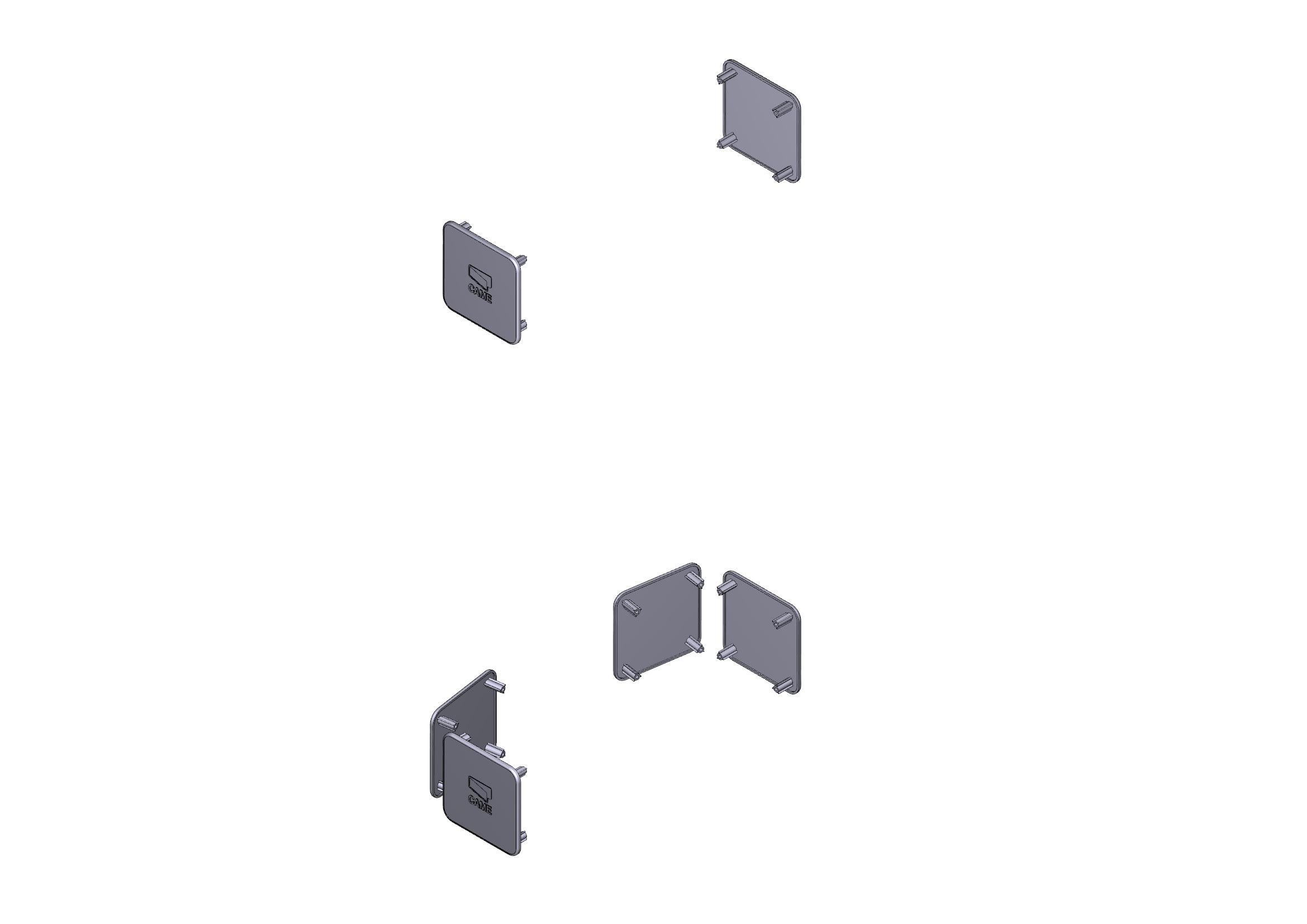 CAME - Copriforo per armadi G4000, G5000 e G6000 in confezione da 5 pezzi.
