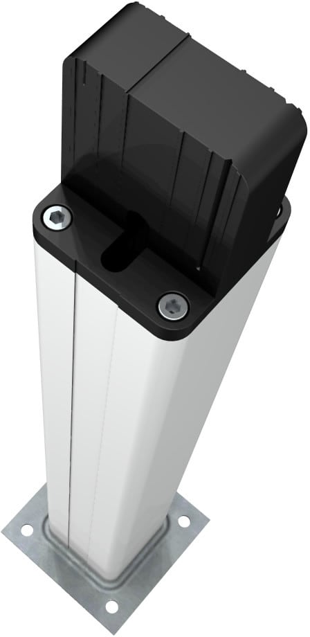 CAME - Colonnina in alluminio anodizzato naturale per applicazione bidirezionale altezza 500 mm. 001DELTA-B