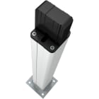 CAME - Colonnina in alluminio anodizzato naturale per applicazione bidirezionale altezza 500 mm. 001DELTA-B