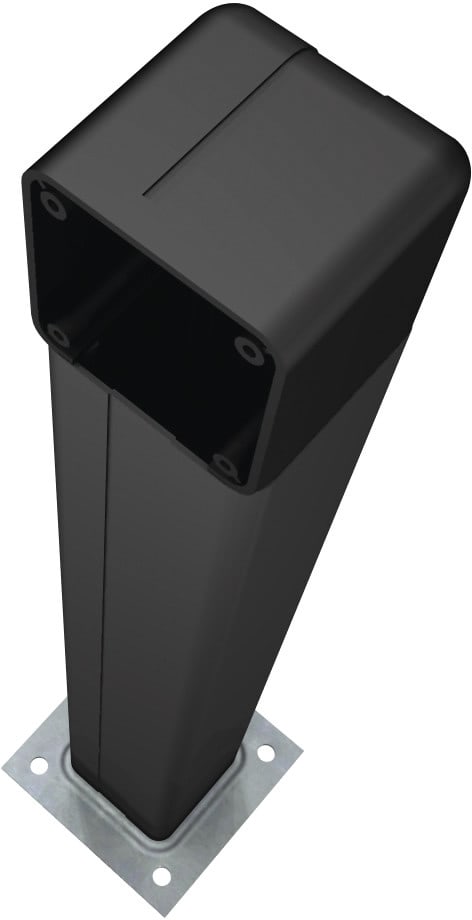 CAME - Colonnina in alluminio anodizzato nero, altezza 500 mm. 001DOC-LN