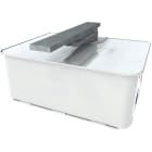 CAME - Cassa di fondazione in acciaio inox AISI 304 con leva di aggancio sblocco, staffa di fissaggio al cancello e vite per regolazione del finecorsa.