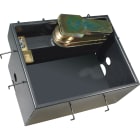 CAME - Cassa di fondazione sinistra in acciaio con trattamento cataforesi, leva di aggancio sblocco, staffa fissaggio cancello e fermo meccanico, SX. 001FROG-CS