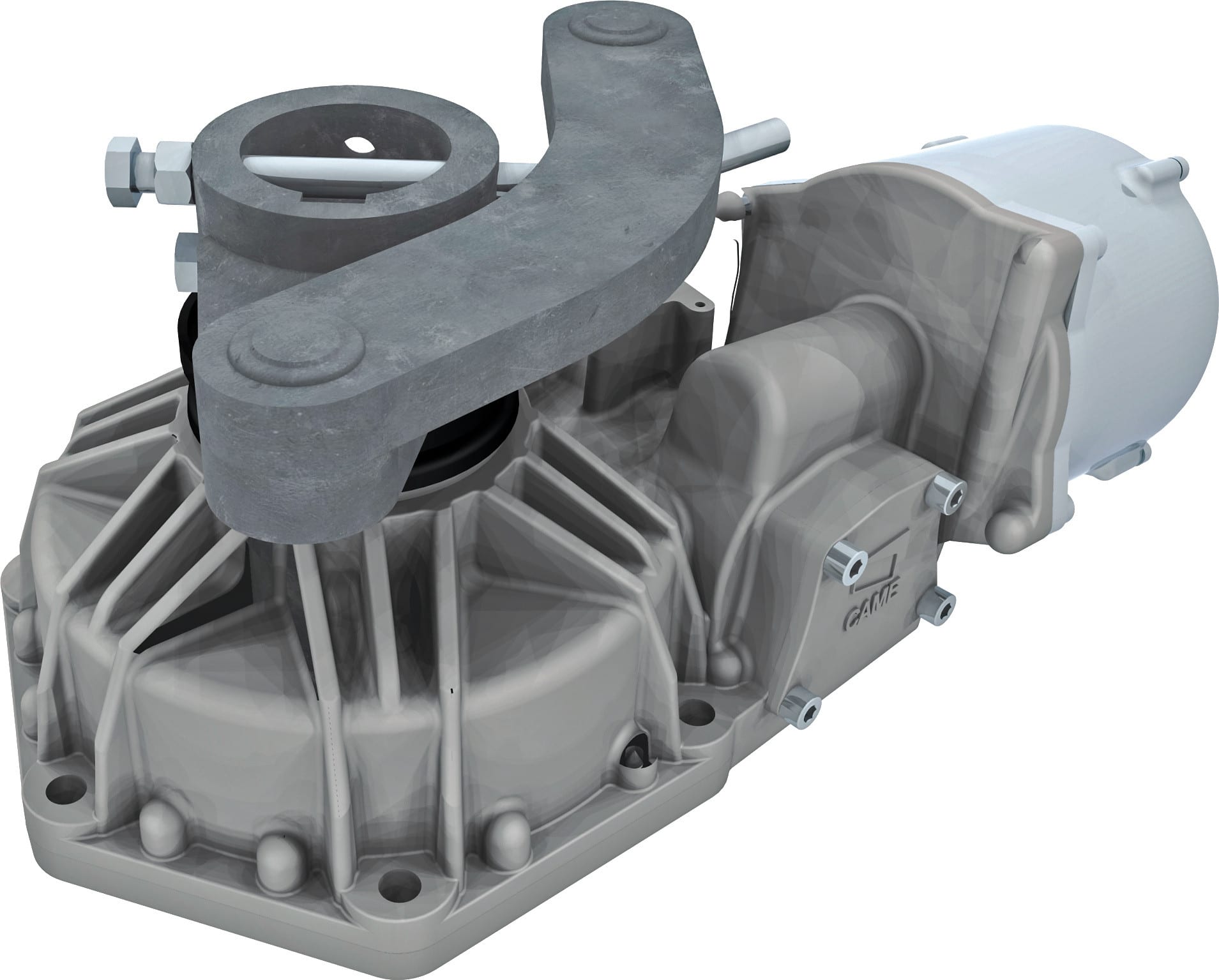 CAME - Motoriduttore interrato 230V irreversibile con encoder e fermo anta in chiusura regolabile per cancelli a battente con ante fino a 7m e 550kg di peso.