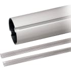 CAME - Asta tubolare in alluminio verniciato bianco, completa di profilo in gomma di copertura cava e rinforzo interno, Ø 100 mm, lunghezza 6850 mm.