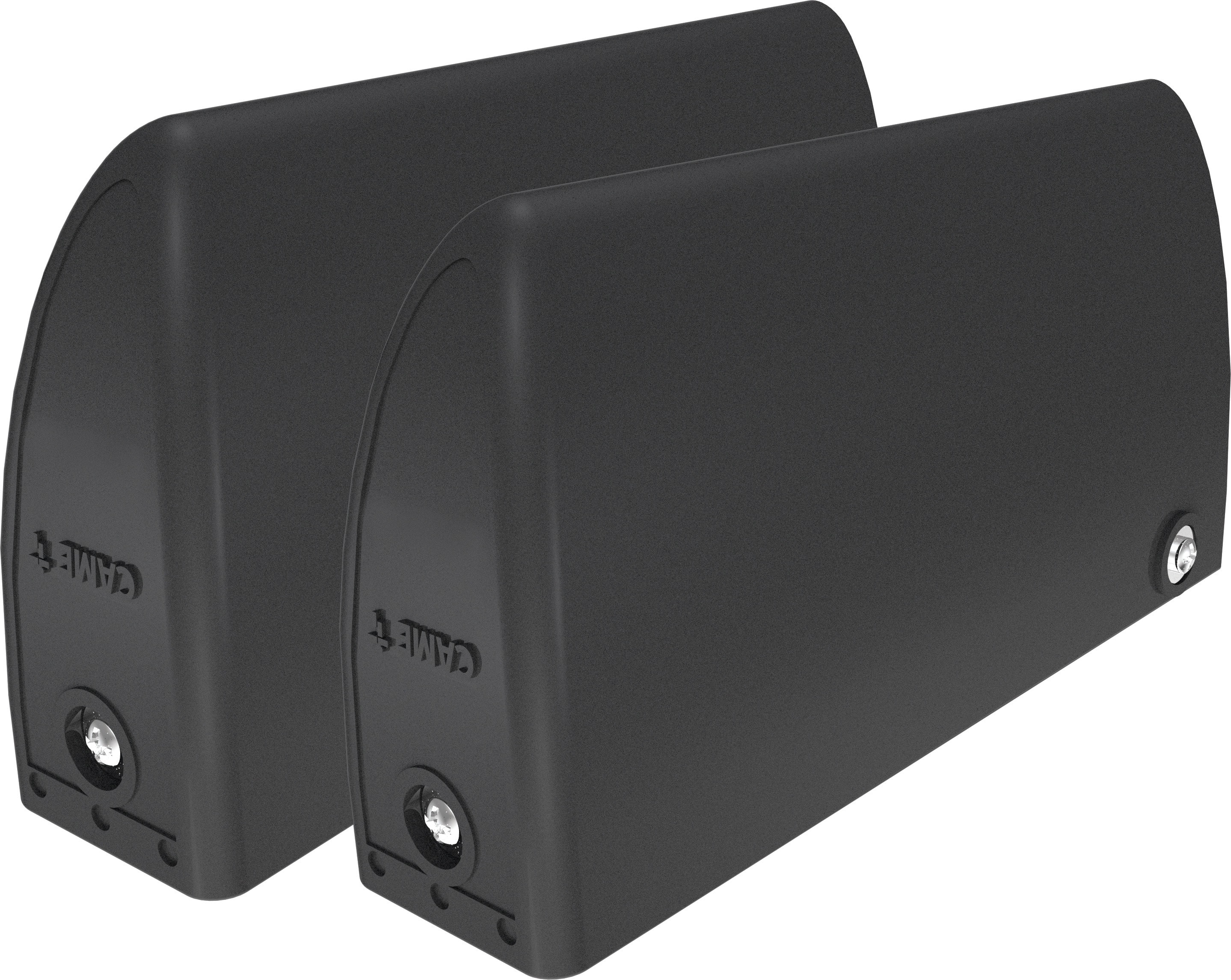 CAME - Confezione di tappi neri e meccanismi 4M per un'esperienza di gioco unica.