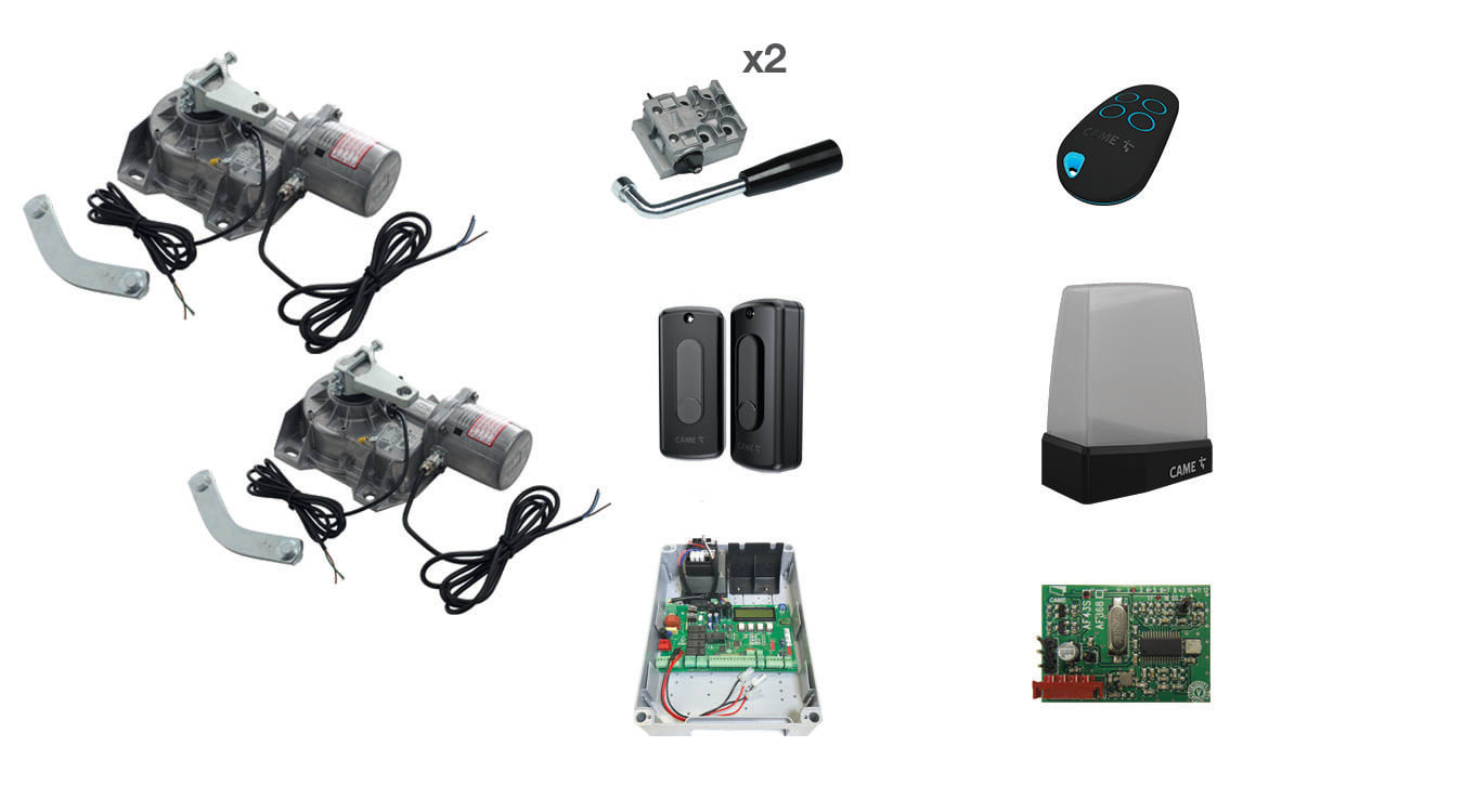 CAME - Kit interrato frog 3,5m 230v 2 mot enc - Lunghezza max anta 3,5m peso max anta 400kg.