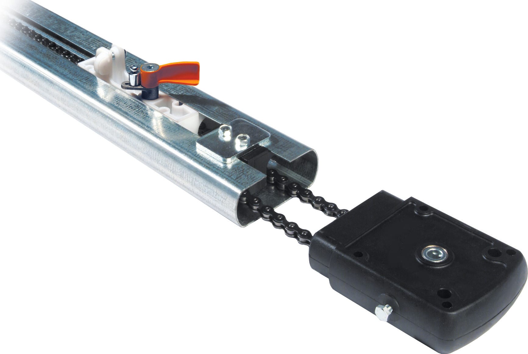 CAME - Guida a catena lunghezza 3,02 m. Altezza massima della porta: BC 2,4 m BM 2,25 m STA 2,1 m STB 2,2 m.